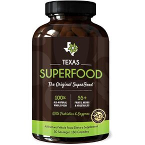Original Superfood Capsules, Superfood Reds and Greens, All-Natural Whole Food Dietary Supplement, Non-GMO, Gluten Free, Vegan, No Soy, 180 Capsules