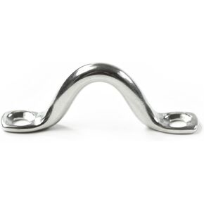 MARINE CITY 304 Grade Stainless Steel Polished Finish Sturdy and Durable Bimini Boat Top Pad Eye, Eye Strap for Boats – Ships – Marines – Yachts – Caravans – Kayaks (Size: Medium)