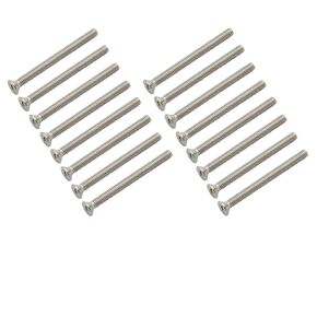 30pcs Flat Head Machine Screws, (# 8-32 x 2") Phillips Flat Bolts, Coarse Thread UNC (Full Thread), 304 Stainless Steel (Silvery)