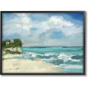 Stupell Industries Abstract Ocean Waves Sky Framed Wall Art, Design by Tina Finn