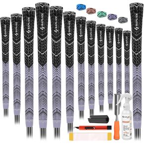 Saplize Cross Cord Golf Grips 13 Pack, Innovative Anti-slip Design, Choose from 13 Grips or 13 Grips with All Kits, 2 Sizes 5 Colors Options, Hybrid Golf Club Grips, CL09 Series