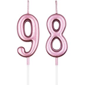 98th & 89th Birthday Candles, Champagne Gold Number 98 89 Candle for Cake, Happy Birthday Cake Topper Decoration for Birthday Anniversary Celebration Party Supplies in Kuwait