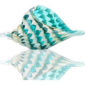 Qf Hand Blown Seashell, Beautiful Home Decor, Handmade Glass Art, Glass Conch