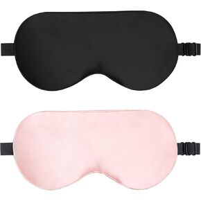 Silk Sleep Mask,Silk Eye Mask, Breathable Blackout, Eye Sleep Shade for All Men and Women, Perfect for Nighttime Sleep, Naps, Yoga, Camping and Adjustable