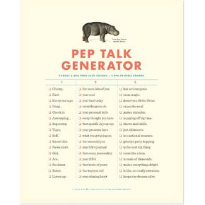 RACCOON SOCIETY Pep Talk Inspirational Wall Art Print - 8x10 Funny Motivational Sentence Generator Gift - Ready to Frame - Fun for friends, family, students, and kids