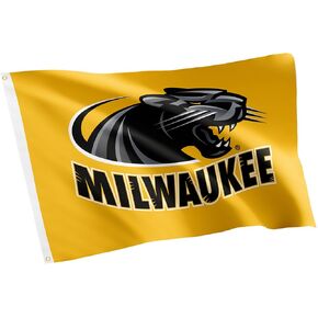 Desert Cactus University of Wisconsin Milwaukee Flag Panthers UWM Flags Banners 100% Polyester Indoor Outdoor 3x5 (Style 2a)