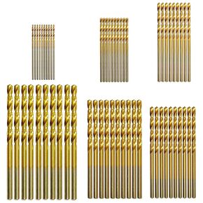 60PCS Titanium Twist Drill Bit Set Mini Drill Bits 1-3.5MM, HSS42 Fully Ground Micro Drill Bits for Wood,Soft Metal,Plastic, Aluminum Alloy,Metric