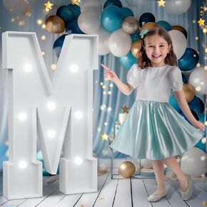 Marquee Letters 3 Feet Tall, Cool White Light Up Letters A, Large Marquee Letter for Birthday Anniversary Graduation Party Decoration, Marry Me Light Up Letters for Wedding（DIY Kits）