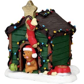 Lemax Village Collection Decorated Light Doghouse #02808