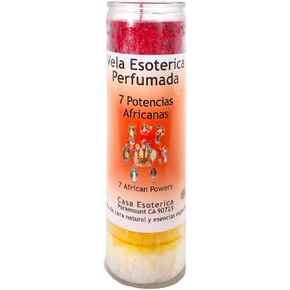 7 African Power-Palm Wax Spiritual Intention Spell Candle-[7 Color] | Vela CASA ESOTERICA PERFUMADA- (7 POTENCIAS AFRICANAS)