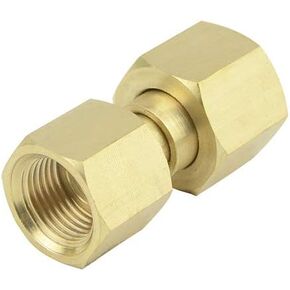 XINGYHENG Hex Brass Female Pipe Fitting Thread Straight Pressure Reducing Valve Connector CGA-320 to CGA-580 - CO2 Reducing Pipe Nut Fittings NPT1/4 Tank to Argon Pressure Regulator
