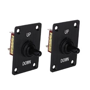 Almencla 2pcs 3 Way On/Off/On Momentary Toggle Switch Waterproof Tilt Trim Switches 12V 15A for Marine Boat