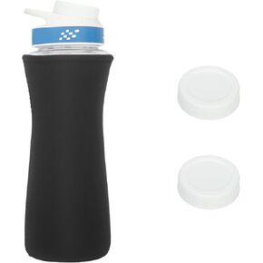 22 oz Water Bottle Sleeve with 2Pcs Lids,Neoprene Insulated Water Bottle Case Cover Holder Carrier with Shoulder Strap for Cirkul Water Bottle