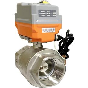2" DN50 24VADC 110V-240VAC 0-10V/4-20ma Stainless Steel 304 Intelligent Modulating Control Electrical Motorized Ball Valve (110-230V AC, 4-20mA)