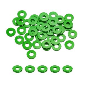 MECCANIXITY Flat Washers Aluminium Alloy M5 Thickening Washer for RC Model Parts Green 50Pcs