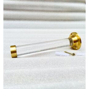 Brushed Brass & Lucite Projection Hook, Heavy-Duty, Rustproof Wall Mount Adhesive Hanging Hook for Bedroom, Bathroom & Kitchen, Multipurpose Accessory for Modern Homes, 18.3x5.5x5.5cm in Saudi Arabia