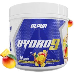 Hydro 9 Aminos | EAA + Hydration Formula | Essential Amino Acids EAAs Powder with BCAAs & Electrolytes 30 Servings - Pineapple Mango