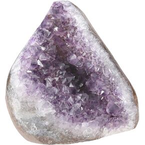 mookaitedecor Natural Amethyst Cluster Stone Raw Geode Quartz Mineral Specimen for Home Decoration, Crystal Collection, Irregular Shape, 1.54-1.76 lb