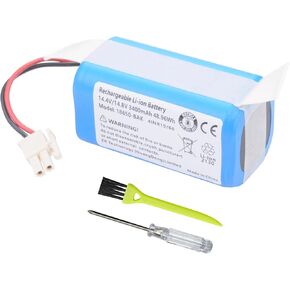3400mAh Replacement Battery Compatible with ILIFE A4s, A4s pro, A6, A7, A8, A9, A10, V7, V7s, V7s, V7 pro, V7 Plus, W400, W400s, W450 Robot Vacuum Cleaners 14.4V/14.8V