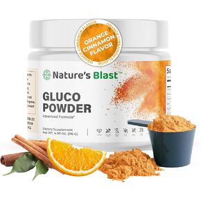 Gluco-Powder - Orange Cinnamon Flavor Organic Metabolic Wellness Blend - for Energy & Vitality, 1 Bottle