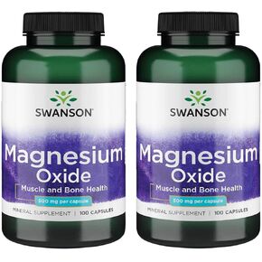 Swanson Magnesium Oxide 500 mg 100 Caps