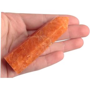 1Pcs 70-90mm Natural Orange Sunstone Obelisk Tower Point Crystal Energy