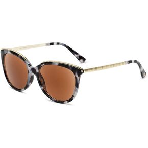 Sofia Vergara x Foster Grant Women's Margarita Full Lens SunReaders Cat-Eye Reading Glasses, Milky Blue Tortoise, 55 mm + 2.5