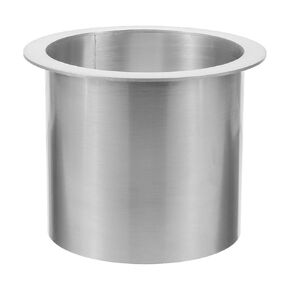 MAGICLULU 15cm Drop-in Trash Chute, Stainless Steel Countertop Built-in Trash Can Waste Bucket Round Bottomless Embedded Trash Bin Trash and Waste Chute
