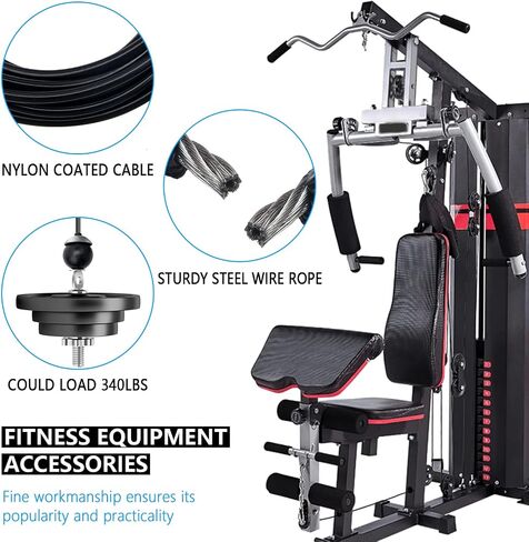 Fitness Pulley Cable, Gym Replacement Cable Heavy Duty Steel Wire Rope Fitness Cable Pulley System Attachments Home Gym Machine Equipment Workout Accessories in Saudi Arabia