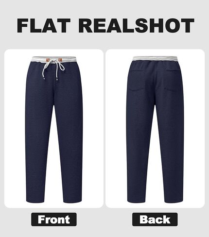 بنطال رياضي رجالي مزود بجيوب بسحاب، سروال رياضي للركض والركض، مبطن بالصوف الناعم، برباط الخصر، سروال يوجا رياضي للجري in Kuwait