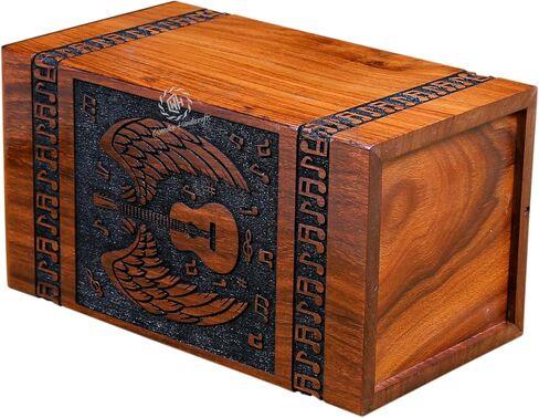 WCH Wooden Cremation Urns for Human Ashes-Keepsake Urn-Wood urns-Burial Urns for Columbarium-Funeral Memorial Urns Box-Handmade Urns for Loved Ones- (K(5x3) 20 Cu/in Inches) in Saudi Arabia