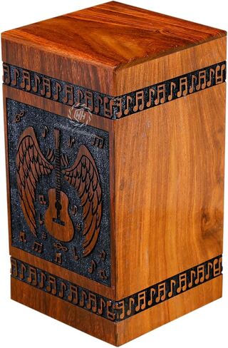 WCH Wooden Cremation Urns for Human Ashes-Keepsake Urn-Wood urns-Burial Urns for Columbarium-Funeral Memorial Urns Box-Handmade Urns for Loved Ones- (K(5x3) 20 Cu/in Inches) in Saudi Arabia