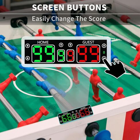 GAN XIN Cornhole Scoreboard,Battery Powered Ping Pong Score Keeper with Touchscreen Button&Top Button,LED Digital Electronic Scoreboard with Buzzer,Shuffleboard/Indoor Games & Sports(GREEN) in Saudi Arabia