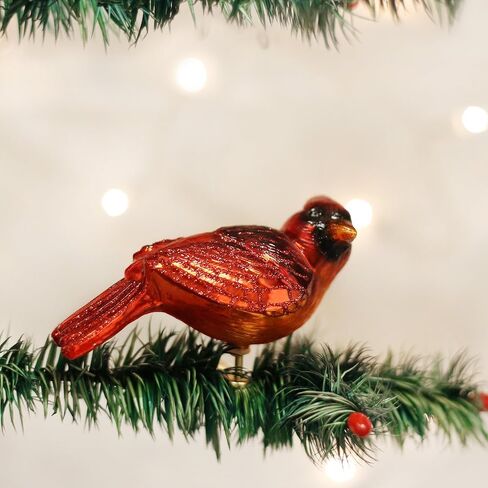 Old World Christmas Ornaments: Bird Watcher Collection Glass Blown Ornaments for Christmas Tree,Bright Blue Jay in Saudi Arabia