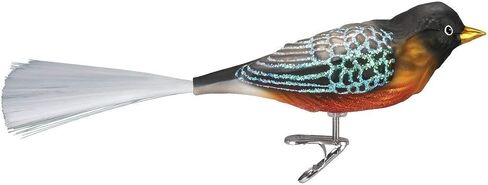 Old World Christmas Ornaments: Bird Watcher Collection Glass Blown Ornaments for Christmas Tree,Bright Blue Jay in Saudi Arabia