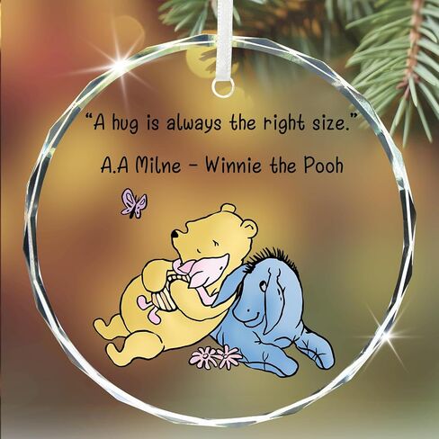 Winnie the Pooh Gifts, Thank You Gifts, Appreciation Gifts, Graduation Goodbye Gifts, Appreciation Crystal Ornament, Graduation Farewell Gifts for College Students Girls Boys, Christmas Glass Ornament in Saudi Arabia
