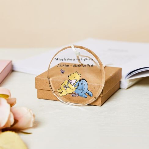 Winnie the Pooh Gifts, Thank You Gifts, Appreciation Gifts, Graduation Goodbye Gifts, Appreciation Crystal Ornament, Graduation Farewell Gifts for College Students Girls Boys, Christmas Glass Ornament in Saudi Arabia