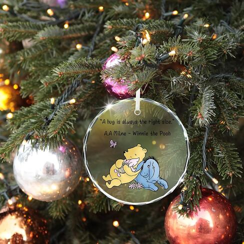 Winnie the Pooh Gifts, Thank You Gifts, Appreciation Gifts, Graduation Goodbye Gifts, Appreciation Crystal Ornament, Graduation Farewell Gifts for College Students Girls Boys, Christmas Glass Ornament in Saudi Arabia