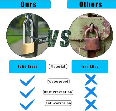 Solid Brass Padlock with 3 Keys, 1-1/2"(38mm) Wide Lock Body Locker Lock, Keyed Padlock for Sheds, Storage Unit, School Gym Locker, Fence, Toolbox, Gate, Warehouse in Saudi Arabia