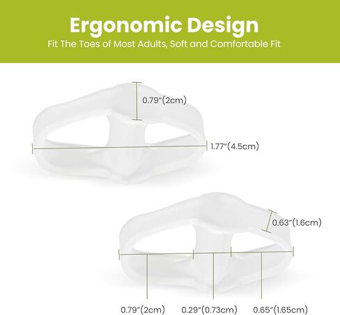Toe Separators Bunion Corrector - 8 Pack Big Toe Spacers with 2 Loops, Suitable for Bunion and Overlapping Toes, Reduce Foot Pain(White) in Saudi Arabia
