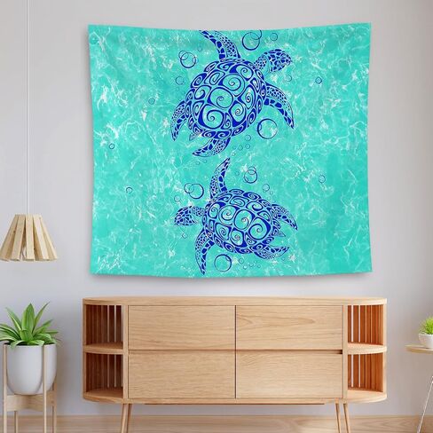 QGFM Sea Turtle Tapestry, Ocean Tapestry, Dark Blue Tie Dye Sea Turtle Tapestry Wall Hanging for Ocean Room Kids Room Nursery Classroom Playroom Decor, Sea Turtle Wall Decor, 50x60 Inches in Saudi Arabia