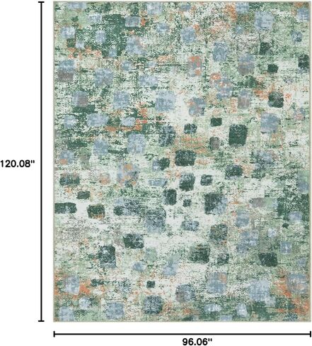 Lahome Abstract Bedroom Rug, Soft 4x6 Rug Ultra-Thin Non Slip Living Room Rugs, Boho Washable Rugs Stain Resistant Brown Rug Throw Carpet for Dining Room Office Hardwood Floor(4'x6', Brown) in Saudi Arabia