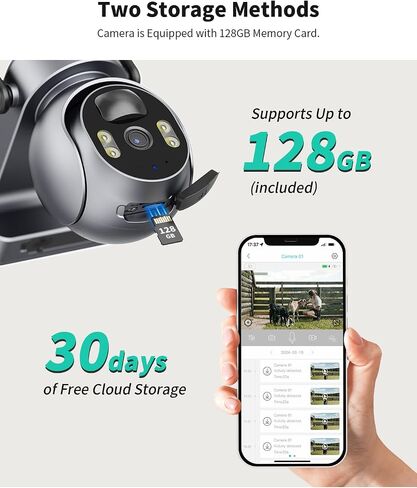LIWAN 4G LTE Cellular Security Camera Wireless Outdoor (includes SIM Card), Solar Powered No WiFi Camera for Home, 360° Full Cover,2K HD Color Night Vision, PIR Motion & Siren Alerts in Saudi Arabia