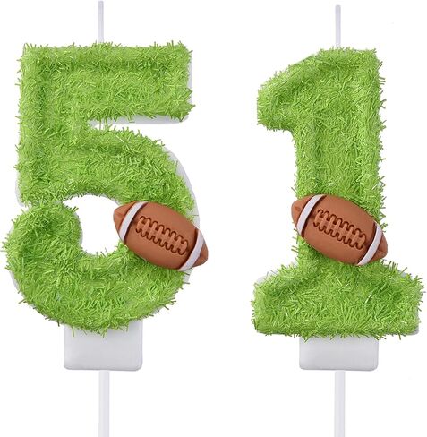 51 شمعة عيد ميلاد، شموع الكيك رقم 51، شموع عيد ميلاد سعيد فضية رقم 51 شموع لتزيين الكيك للرجال والنساء in Saudi Arabia