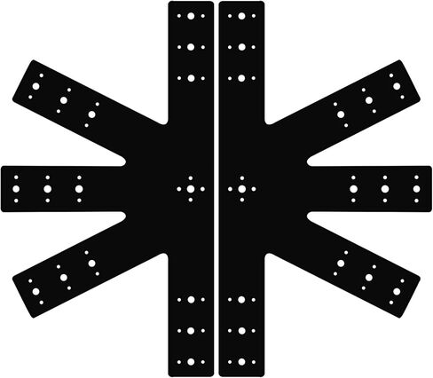 2pcs 24x13.5 Gable Plate, Pergola Truss Roof Plate, Black Mending Plate for Wood 4x4/6x6, Post to Beam Heavy Duty 6:12 Pitch Powder Coated in Kuwait