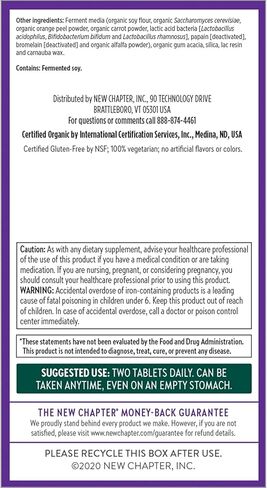 فيتامينات متعددة للنساء من نيو تشابتر، كل امرأة، مخمرة بالبروبيوتيك + حديد + فيتامين د3 + فيتامينات ب + مكونات عضوية غير معدلة وراثيًا - 48 قيراط in Kuwait