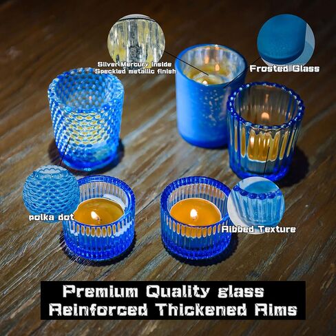 4ps 4 Colors Small Glass Candle Holder Tealight Candle Holders Vintage Candle Votive Boho Decor Modern Home Decor Winter Decorations Indoor in Saudi Arabia