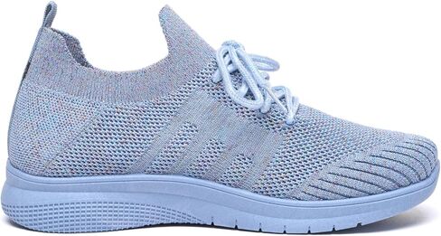 Bernal Women Sparkle Walking Tennis Shoes Casual Lace-Up Non Slip Breathable Mesh Working Sneakers Gym Workout Shoes in Kuwait