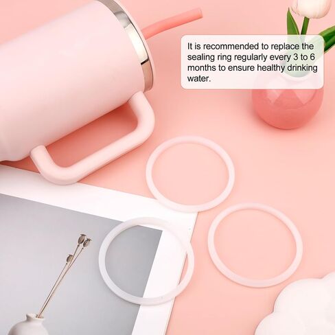 3pcs Water Bottle Gasket, Hydroflask Water Bottle Seal Ring Replacement Gasket Replacement Parts for Hydro Flask Travel Tumble 32/40OZ Accessories (White) in Saudi Arabia