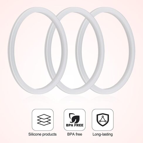 3pcs Water Bottle Gasket, Hydroflask Water Bottle Seal Ring Replacement Gasket Replacement Parts for Hydro Flask Travel Tumble 32/40OZ Accessories (White) in Saudi Arabia